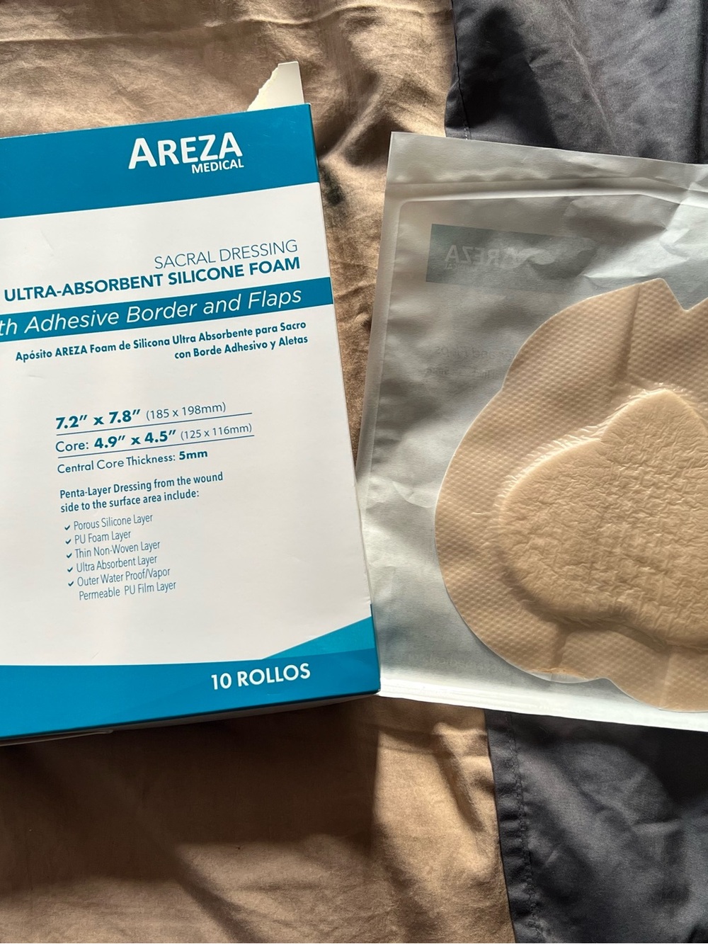 Sacral Silicone Foam Dressing Pads